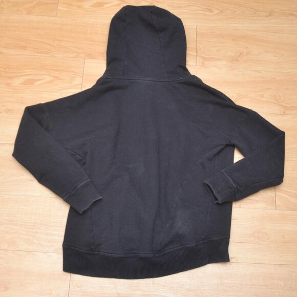 Athleta Women's BlackFull Zip Pouch Pocket Go-To Fitness Hoodie Pre Owned - Picture 7 of 7